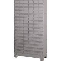 Casiers &agrave; tiroirs industriels avec base, 96 tiroirs, 34-1/8" la x 12-1/4" p x 62-1/2" h, Gris Nia-Chem Ltd.