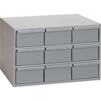 Industrial Drawer Cabinets, 9 Drawers, 17-1/4" W x 11-5/8" D x 10-7/8" H, Grey Nia-Chem Ltd.