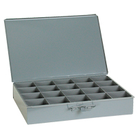 Compartment Scoop Boxes, Steel, 20 Slots, 18" W x 12" D x 3" H, Grey Nia-Chem Ltd.
