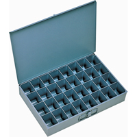 Compartment Scoop Boxes, Steel, 32 Slots, 18" W x 12" D x 3" H, Grey Nia-Chem Ltd.