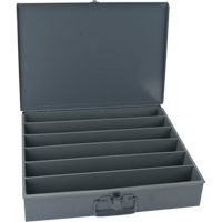 Compartment Steel Scoop Boxes , 18.34" W x 12.16" D x 3.16" H, 6 Horizontal Compartments Nia-Chem Ltd.