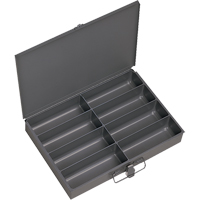 Boîtes &agrave; fond courb&eacute;, Acier, 8 compartiments, 13-3/8" la x 9-1/4" p, 2" h, Gris Nia-Chem Ltd.