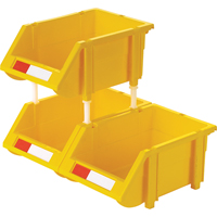 Bac empilable & &agrave; suspendre, 4-13/16" la, 3-3/16" h x 7-1/8" p, Jaune Nia-Chem Ltd.