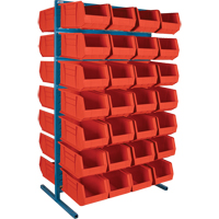 Support stationnaire deux c&ocirc;t&eacute;s pour bacs, 36" la x 24" p x 61" h, 56 bacs Nia-Chem Ltd.