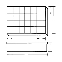 Compartment Case, Plastic, 24 Slots, 18-1/2" W x 13" D x 3" H, Grey CB496 | Nia-Chem Ltd.