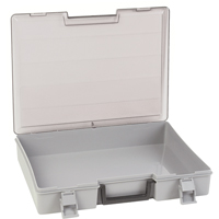 Compartment Case, Plastic, 15-1/2" W x 11-3/4" D x 2-1/2" H, Grey CB498 | Nia-Chem Ltd.