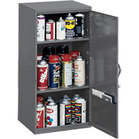 Armoires utilitaires, Acier, 2 Tablettes, 32-3/4" h x 19-7/8" la x 14-1/4" P, Gris Nia-Chem Ltd.