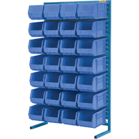 Support stationnaire pour bacs &agrave; un c&ocirc;t&eacute;, 36" la x 12" p x 61" h, 28 bacs Nia-Chem Ltd.