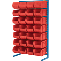 Support stationnaire pour bacs &agrave; un c&ocirc;t&eacute;, 36" la x 12" p x 61" h, 28 bacs Nia-Chem Ltd.