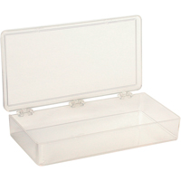 K-Resin Compartment Box, Plastic, 4" W x 8" D x 1-3/16" H, Transparent CB709 | Nia-Chem Ltd.