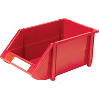 Stack & Hang Bin, 8-3/16" W x 6-3/16" H x 14" D, Red Nia-Chem Ltd.