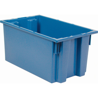 Contenants Stack & Nest, 9" x 18" x 11", Bleu Nia-Chem Ltd.