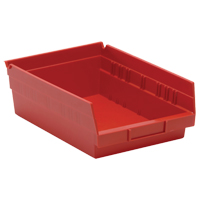 Bacs de rangement pour tablettes, 8-3/8" la x 4" H x 11-5/8" p, Rouge, Capacit&eacute; 30 lb Nia-Chem Ltd.