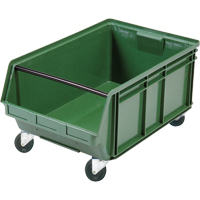Mobile Giant Stacking Bin, 11-7/8" H x 18-3/8" W x 29" D, 150 lbs. Capacity, Green Nia-Chem Ltd.