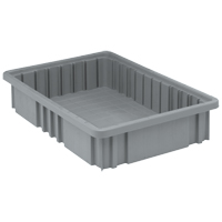 Contenants Divider Box, Plastique, 16,5" la x 10,9" p x 3,5" h, Gris Nia-Chem Ltd.
