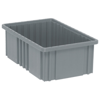 Divider Box&reg; Containers, Plastic, 16.5" W x 10.9" D x 6" H, Grey Nia-Chem Ltd.