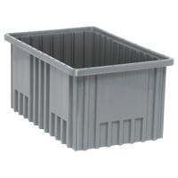 Contenants Divider Box, Plastique, 16,5" la x 10,9" p x 8" h, Gris Nia-Chem Ltd.