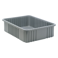 Divider Box&reg; Containers, Plastic, 22.5" W x 17.5" D x 6" H, Grey Nia-Chem Ltd.