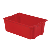 Polylewton Stack-N-Nest&reg; Containers, 10.5" x 28.4" x 18.7", Red Nia-Chem Ltd.