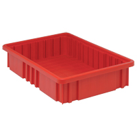 Contenants Divider Box, Plastique, 16,5" la x 10,9" p x 3,5" h, Rouge Nia-Chem Ltd.