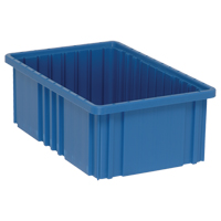 Divider Box&reg; Containers, Plastic, 16.5" W x 10.9" D x 6" H, Blue Nia-Chem Ltd.