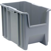Giant Stacking Containers, 10-7/8" W x 12-1/2" H x 17-1/2" D, Grey Nia-Chem Ltd.