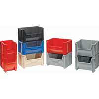 Giant Stacking Containers, 16.5" W x 17.5" D x 12.5" H, Grey Nia-Chem Ltd.