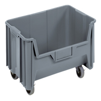 Mobile Giant Stack Container, 12-7/16" H x 19-7/8" W x 15-1/4" D, 250 lbs. Capacity, Grey Nia-Chem Ltd.