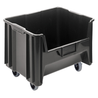 Mobile Giant Stack Container, 12-7/16" H x 19-7/8" W x 15-1/4" D, 250 lbs. Capacity, Black Nia-Chem Ltd.