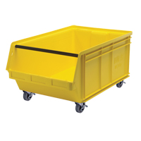 Mobile MAGNUM Bin, 14-7/8" H x 18-3/8" W x 29" D, 150 lbs. Capacity, Yellow Nia-Chem Ltd.