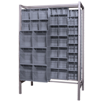 Syst&egrave;me de stockage &agrave; glissi&egrave;re &agrave; bacs basculants autonome, 51-1/4" la x 26" p x 77" h, 101 tiroirs Nia-Chem Ltd.