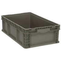 Collapsible Stacking Container, 15" W x 24" D x 7.5" H, Grey Nia-Chem Ltd.