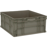 Stacking Container, 22.5" W x 22.5" D x 11" H, Grey Nia-Chem Ltd.