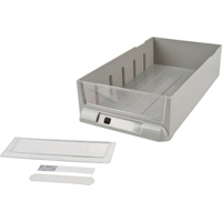 Replacement Drawer for KPC-100 Parts Cabinets, Plastic, 6-3/8" W x 11-3/10" D x 2-11/16" H, Grey Nia-Chem Ltd.