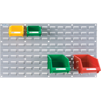 Metal Louvered Panel Bin Support Rack, 32 Bins, 36" W x 1/8" D x 19" H Nia-Chem Ltd.