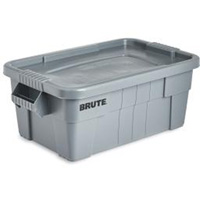 Bac de stockage Brute avec couvercle, 27,88” p x 16,5” la x 10,7" h, Capacit&eacute; 112 lb, Gris Nia-Chem Ltd.