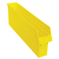 Store-Max Shelf Bins, 4-3/8" W x 8" H x 23-5/8" D, Yellow, 68 lbs. Capacity Nia-Chem Ltd.