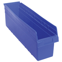 Bacs pour &eacute;tag&egrave;re Store-Max, 6-5/8" la x 8" H x 23-5/8" p, Bleu, Capacit&eacute; 68 lb Nia-Chem Ltd.