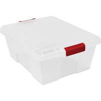 Plastic Latch Container, 15.875" W x 21" D x 7.75" H, Clear Nia-Chem Ltd.