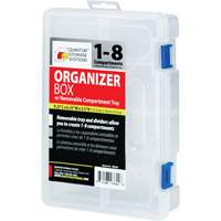 Boîte &agrave; compartiments en plastique, 6,25" la x 9,25" p x 2,2" h, 8 compartiments Nia-Chem Ltd.