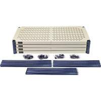 Wire Shelving Unit with Plastic Shelves, Wire Frame with Plastic Shelves, Boltless, 600 lbs. Capacity, 30" W x 72" H x 18" D Nia-Chem Ltd.