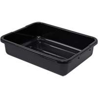 All-Purpose Ribbed-Bottom Storage Tub, 5" H x 15" D x 21" L, Plastic, Black Nia-Chem Ltd.