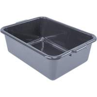 All-Purpose Flat-Bottom Storage Tub, 7" H x 15" D x 21" L, Plastic, Grey CG214 | Nia-Chem Ltd.