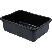 All-Purpose Ribbed-Bottom Storage Tub, 7" H x 15" D x 21" L, Plastic, Black CG215 | Nia-Chem Ltd.