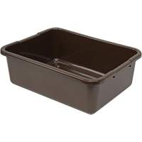 All-Purpose Ribbed-Bottom Storage Tub, 7" H x 15" D x 21" L, Plastic, Brown CG216 | Nia-Chem Ltd.