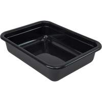 All-Purpose Flat-Bottom Storage Tub, 5" H x 17" D x 22" L, Plastic, Black CG221 | Nia-Chem Ltd.