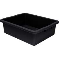 All-Purpose Ribbed-Bottom Storage Tub, 7" H x 17" D x 22" L, Plastic, Black CG224 | Nia-Chem Ltd.