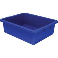 All-Purpose Ribbed-Bottom Storage Tub, 7" H x 17" D x 22" L, Plastic, Blue CG225 | Nia-Chem Ltd.