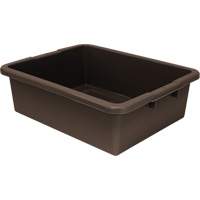 All-Purpose Ribbed-Bottom Storage Tub, 7" H x 17" D x 22" L, Plastic, Brown CG226 | Nia-Chem Ltd.