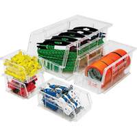 Bacs tr&egrave;s transparents Ultra, 8-1/4" la, 7" h x 14-3/4" p, Transparent Nia-Chem Ltd.